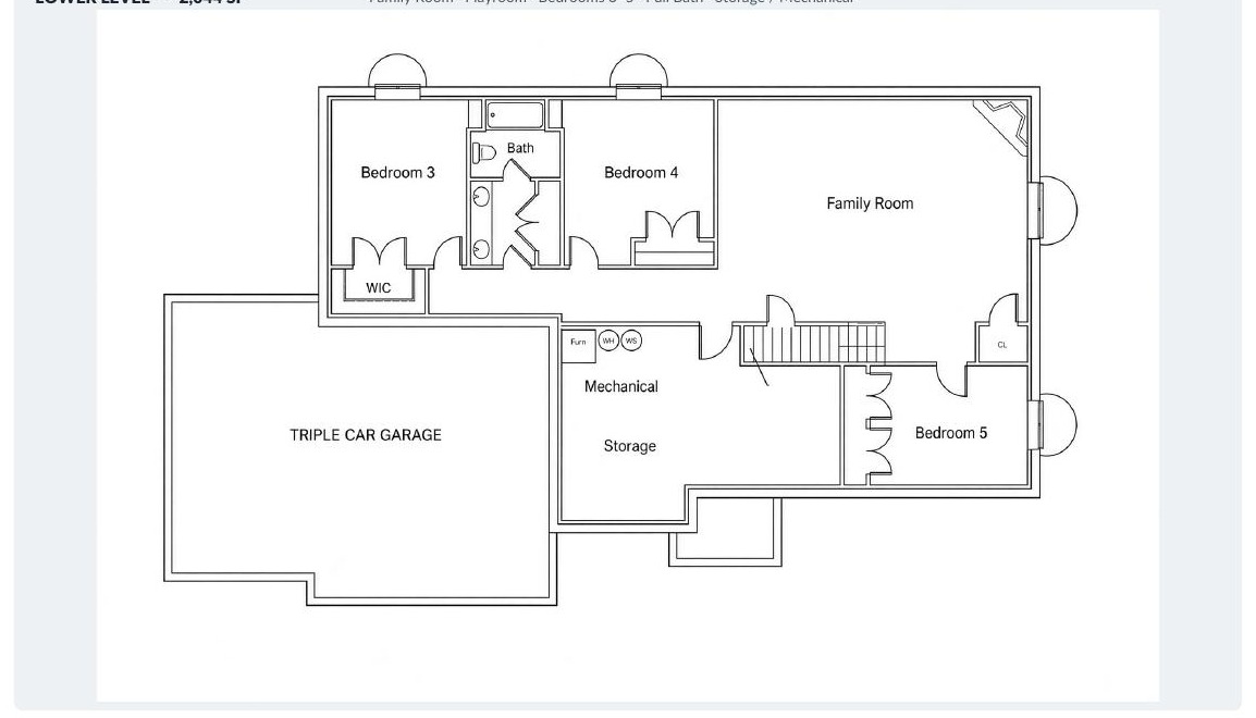 1684 Sandbar lower level floor plan