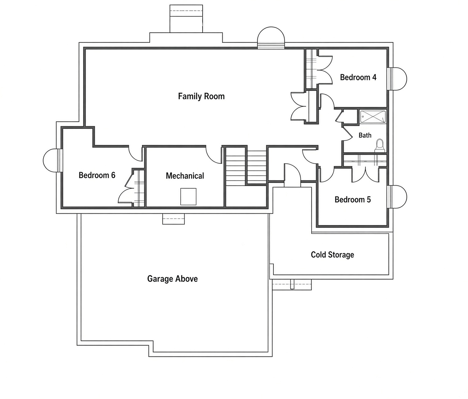 5377 Boardwalk Road basement floor plan
