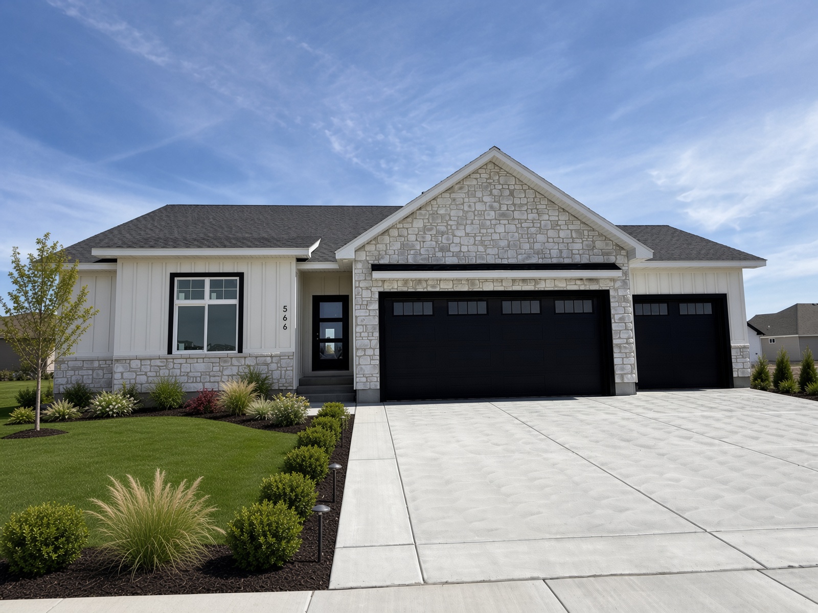 566 Stonebridge front — landscaping for marketing