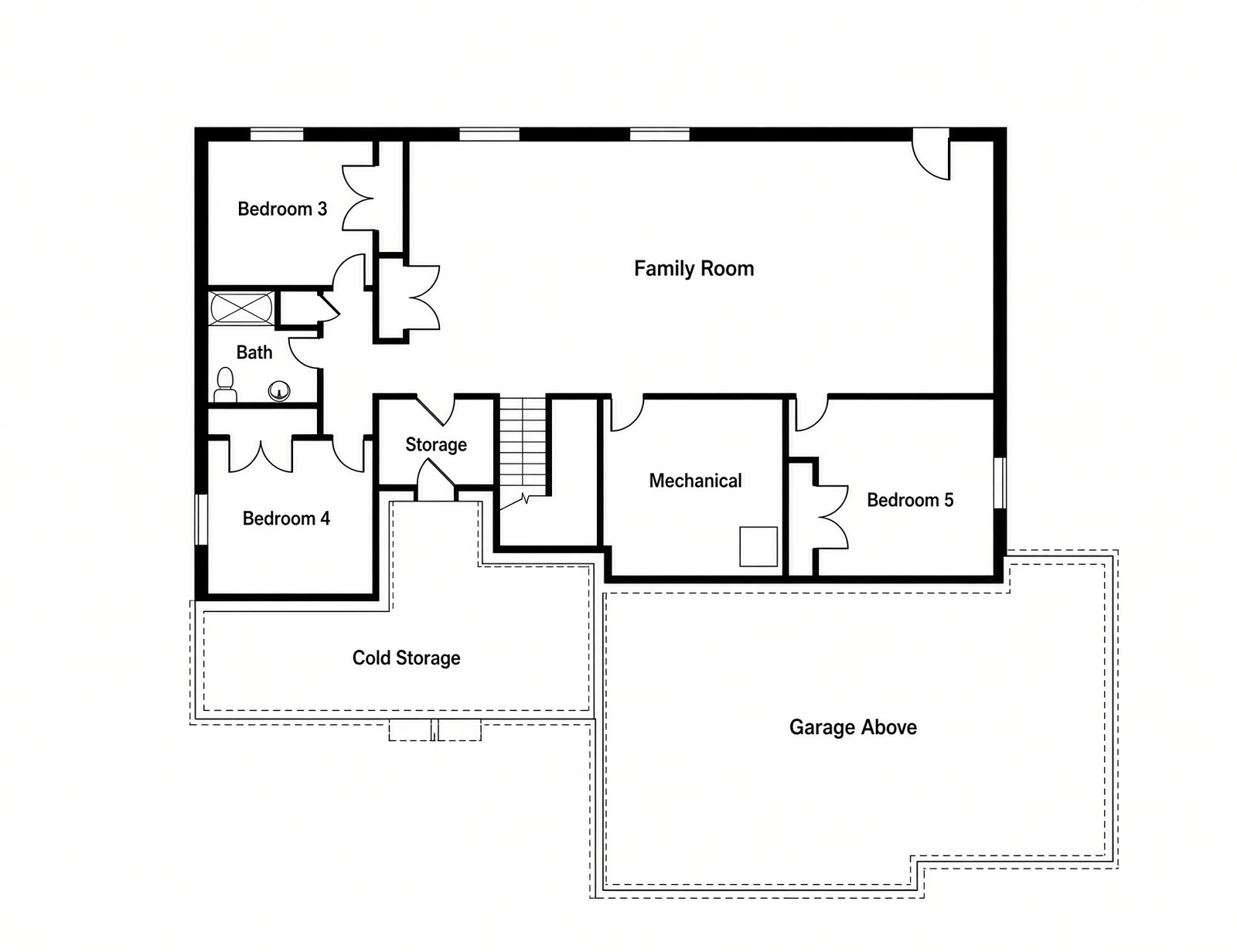 6916 S Packbridge Lane basement floor plan