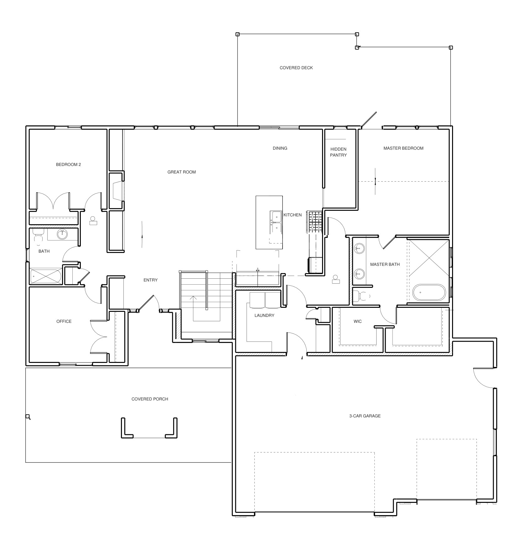 6916 S Packbridge main level floor plan
